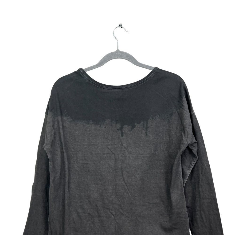 Harley Davidson Womens T Shirt Slim Fit Crew Neck Hi Low Hem Black Grey Sz S* — image 5 of 5